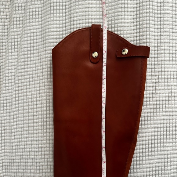 INC International Concepts Cognac Leather Knee-High Women's Riding Boots Aleah - Picture 12 of 13